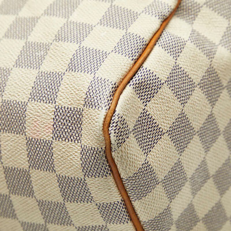 Louis Vuitton Damier Azure Speedy 30 Handbag Mini Boston Bag N41533 White PVC