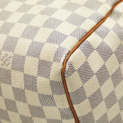 Louis Vuitton Damier Azure Speedy 30 Handbag Mini Boston Bag N41533 White PVC