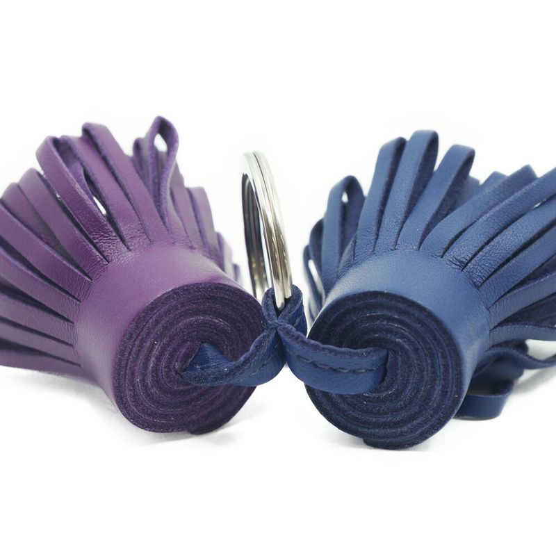 Hermes Ki-ring Bag Charm Carmen Udonos Blue Purple Silver-hardware