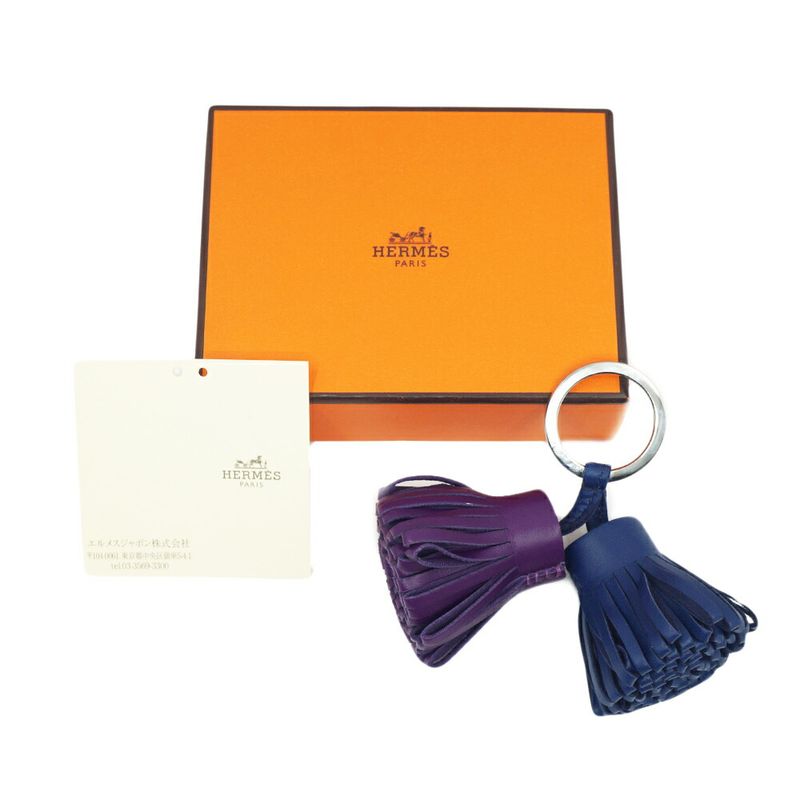 Hermes Ki-ring Bag Charm Carmen Udonos Blue Purple Silver-hardware