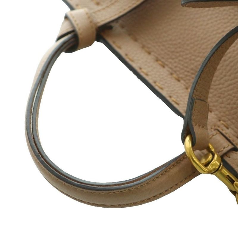 Gucci Ggmarmont Mini Pearl Top Handle Bag Shoulder 2WAY Leather Brown 442622 AQ