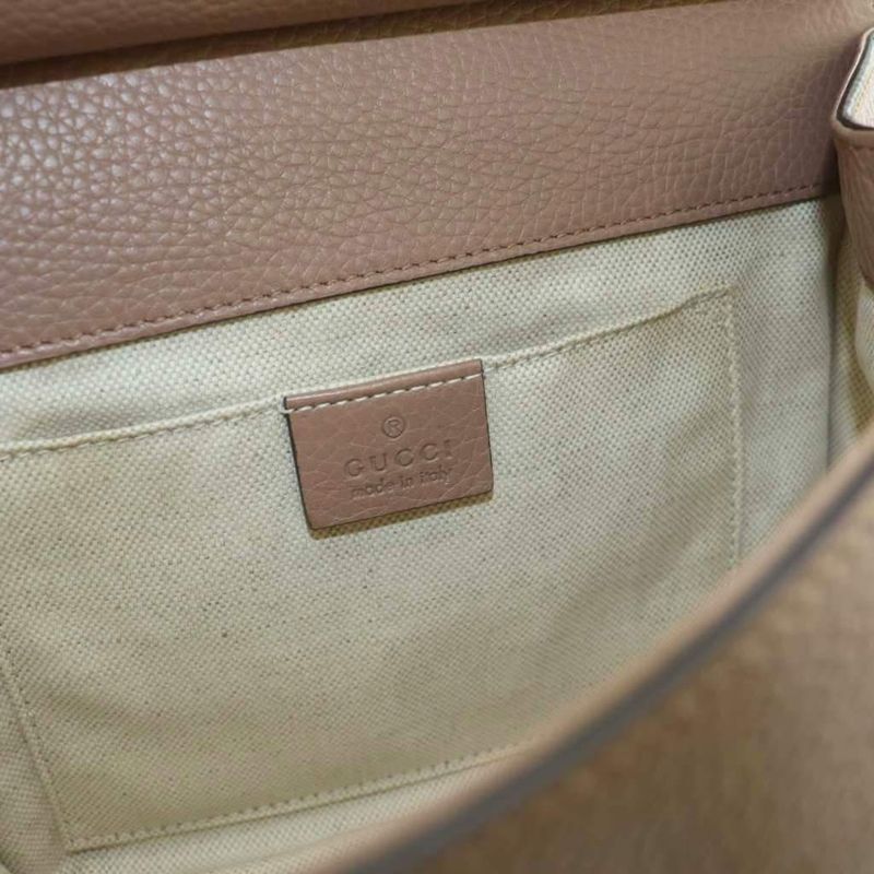 Gucci Ggmarmont Mini Pearl Top Handle Bag Shoulder 2WAY Leather Brown 442622 AQ