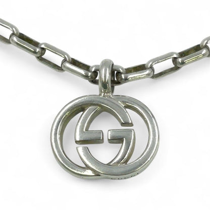 Gucci Interlocking G Logo Ag925 Silver Necklace