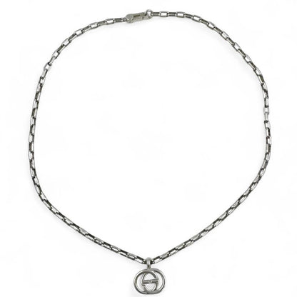 Gucci Interlocking G Logo Ag925 Silver Necklace