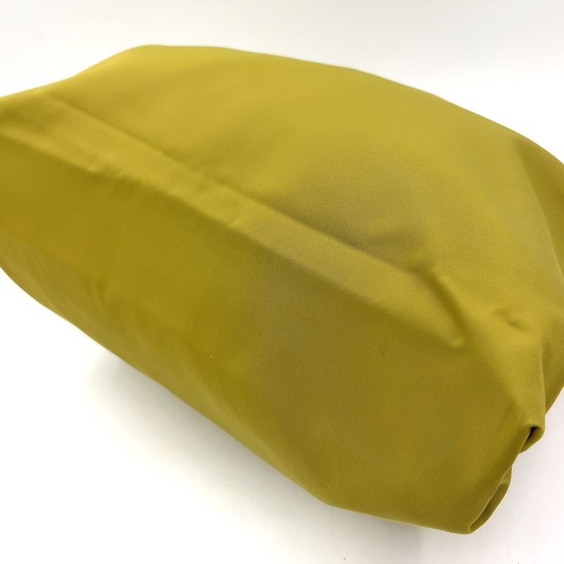 Prada Tessuto Triangle Logo Plate Nylon Green Handbag Silver