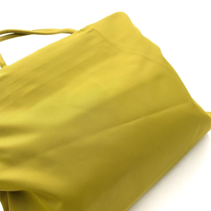 Prada Tessuto Triangle Logo Plate Nylon Green Handbag Silver