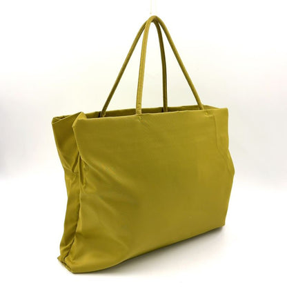 Prada Tessuto Triangle Logo Plate Nylon Green Handbag Silver