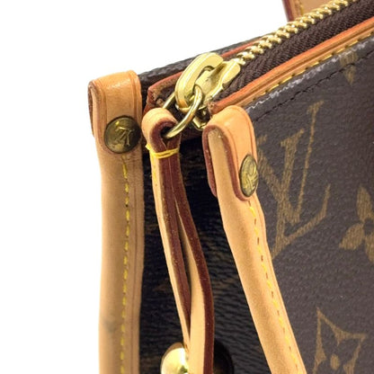 Louis Vuitton Popincourt O Monogram Leather × PVC Brown Tote Bag Gold M40007