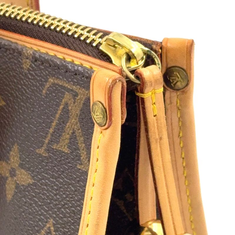 Louis Vuitton Popincourt O Monogram Leather × PVC Brown Tote Bag Gold M40007