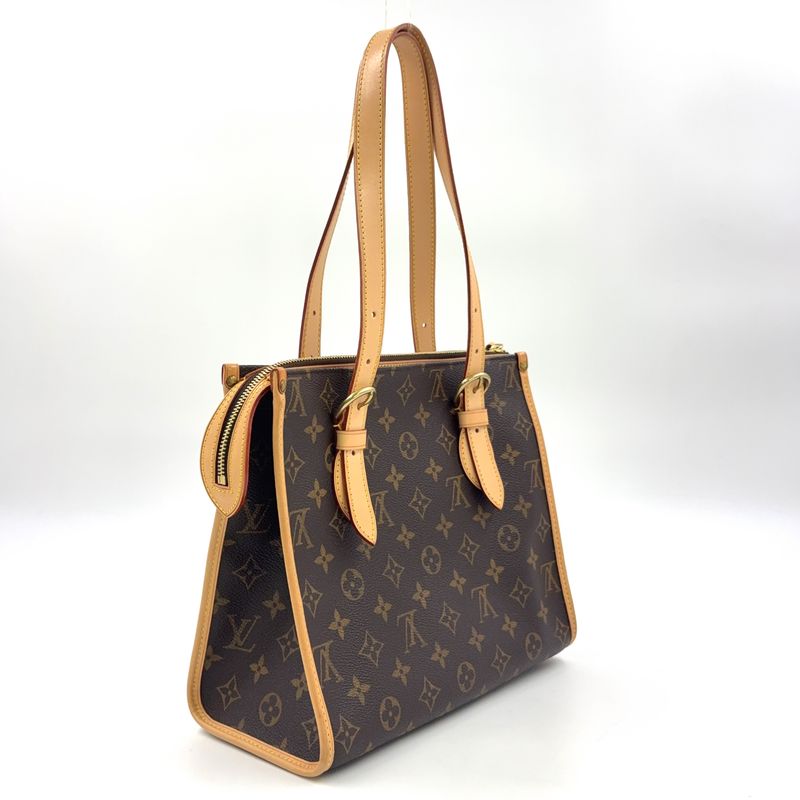 Louis Vuitton Popincourt O Monogram Leather × PVC Brown Tote Bag Gold M40007