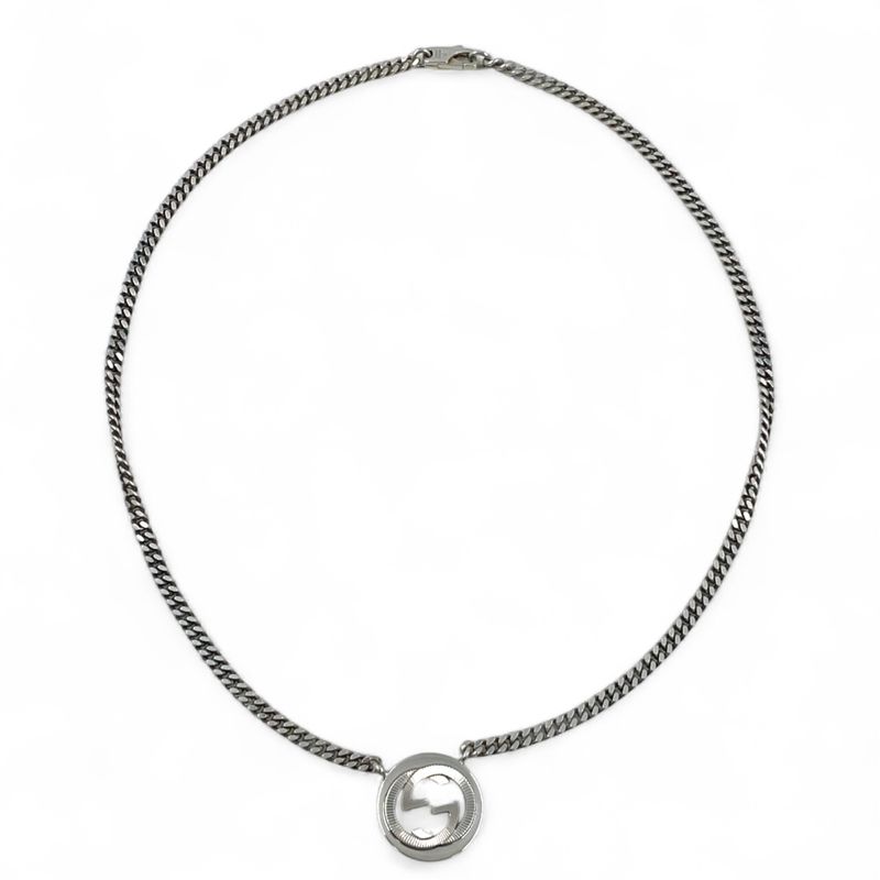 Gucci Interlocking Sv925 Silver Necklace