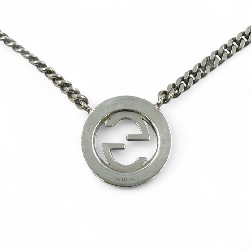 Gucci Interlocking Sv925 Silver Necklace