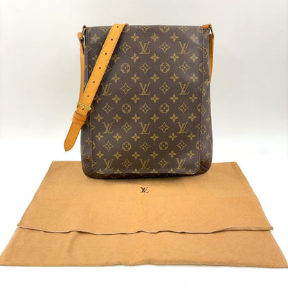 Louis Vuitton Musette Monogram Leather × PVC Brown Shoulder Bag Gold M51256