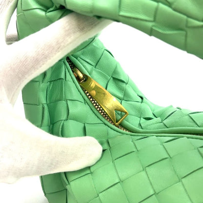 Bottega Veneta Intrecciato Leather Green Handbag Gold