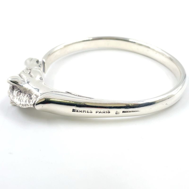 Hermes Cheval Horse Sv925 Silver Bangle