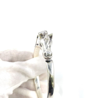 Hermes Cheval Horse Sv925 Silver Bangle