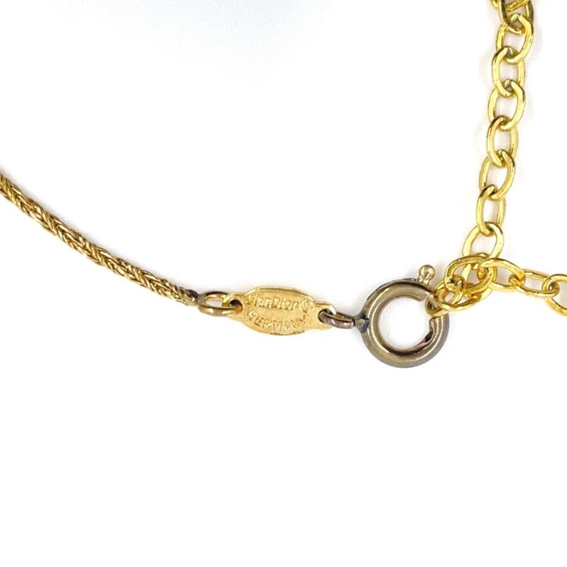 Christian Dior Fruit Motif Metal Gold X Silver Necklace
