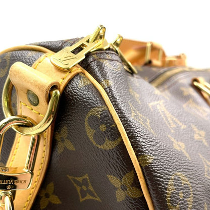 Louis Vuitton Keepall Bandoliere 50 Monogram Leather X PVC Brown Boston Bag