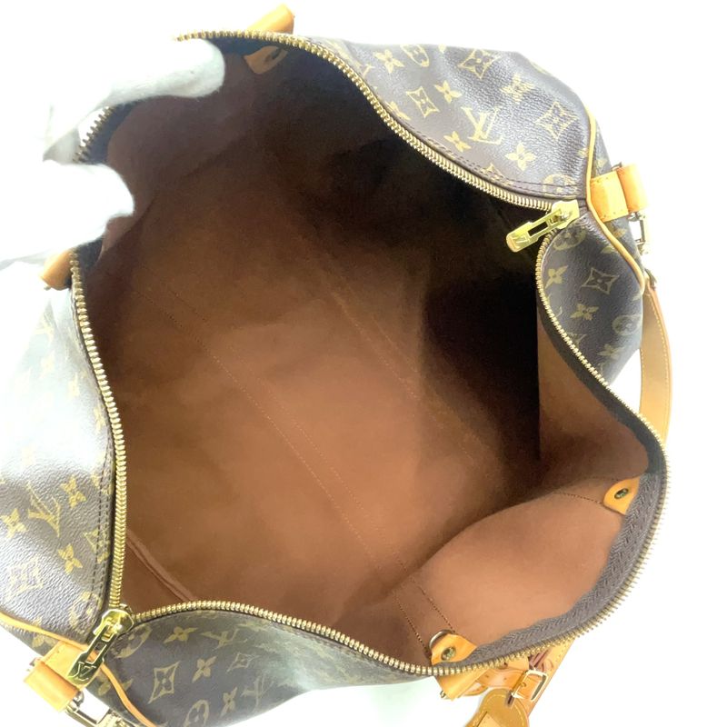 Louis Vuitton Keepall Bandoliere 50 Monogram Leather X PVC Brown Boston Bag