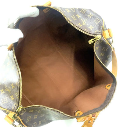 Louis Vuitton Keepall Bandoliere 50 Monogram Leather X PVC Brown Boston Bag