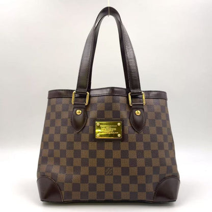 Louis Vuitton Hampstead PM Damier Ebene Damier Ebene Leather × PVC Brown Tote