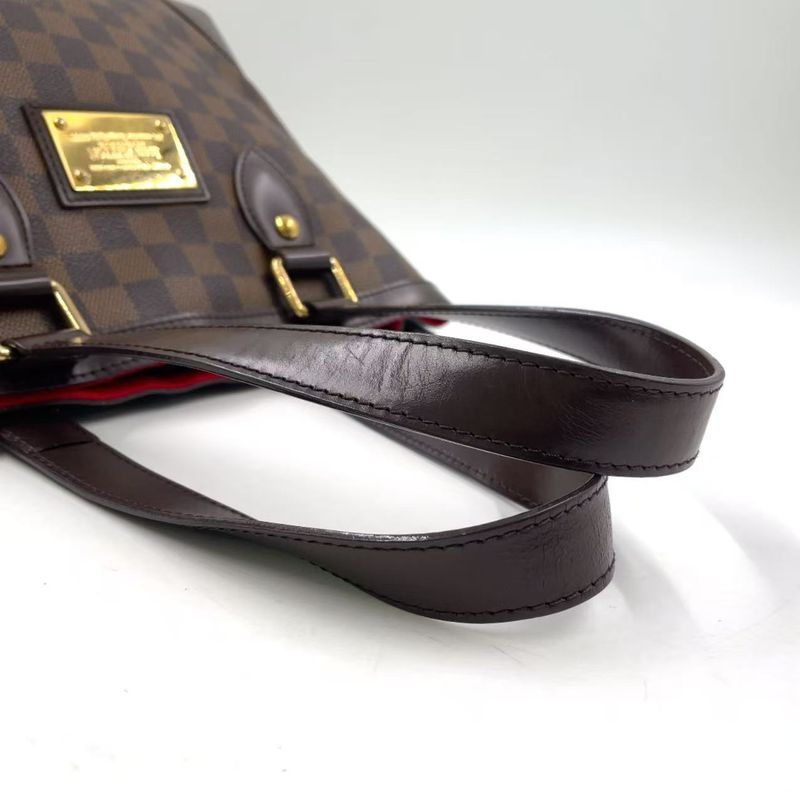 Louis Vuitton Hampstead PM Damier Ebene Damier Ebene Leather × PVC Brown Tote