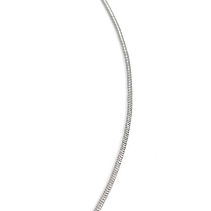 Christian Dior D Logo Plate Metal X Rhinestone Clear X Silver Necklace