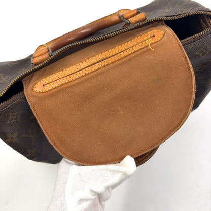 Louis Vuitton Speedy 30 Monogram Leather X PVC Brown Handbag Gold M41526