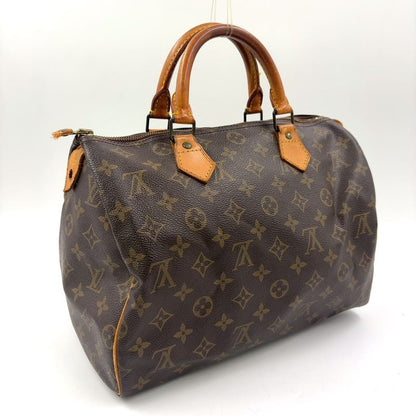 Louis Vuitton Speedy 30 Monogram Leather X PVC Brown Handbag Gold M41526