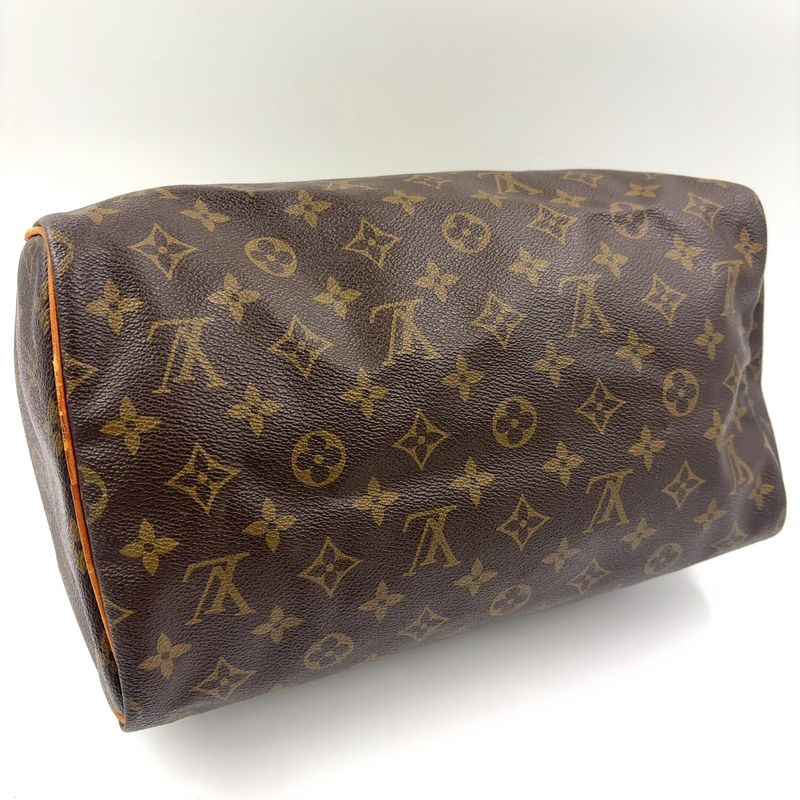 Louis Vuitton Speedy 30 Monogram Leather X PVC Brown Handbag Gold M41526
