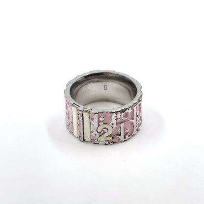 Christian Dior Trotter Metal Silver X White X Light Pink Ring