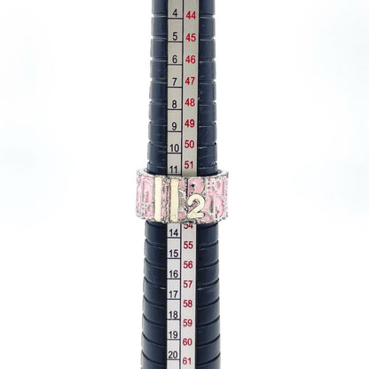 Christian Dior Trotter Metal Silver X White X Light Pink Ring