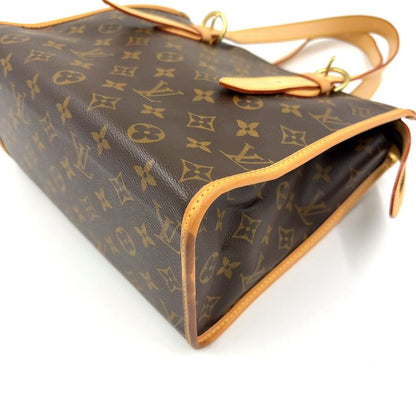 Louis Vuitton Popincourt O Monogram Leather × PVC Brown Tote Bag Gold M40007
