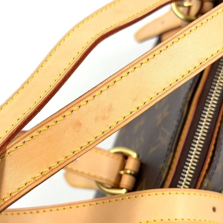 Louis Vuitton Popincourt O Monogram Leather × PVC Brown Tote Bag Gold M40007