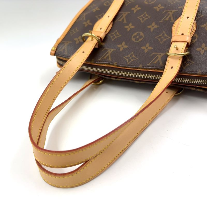 Louis Vuitton Popincourt O Monogram Leather × PVC Brown Tote Bag Gold M40007