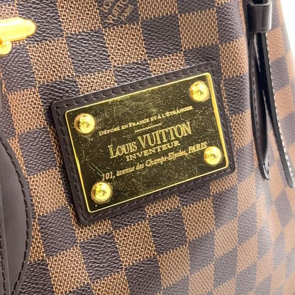 Louis Vuitton Hampstead MM Damier Ebene Damier Ebene Leather × PVC Brown Tote
