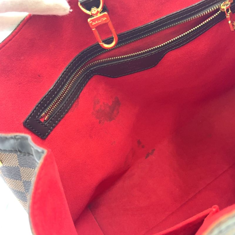 Louis Vuitton Hampstead MM Damier Ebene Damier Ebene Leather × PVC Brown Tote