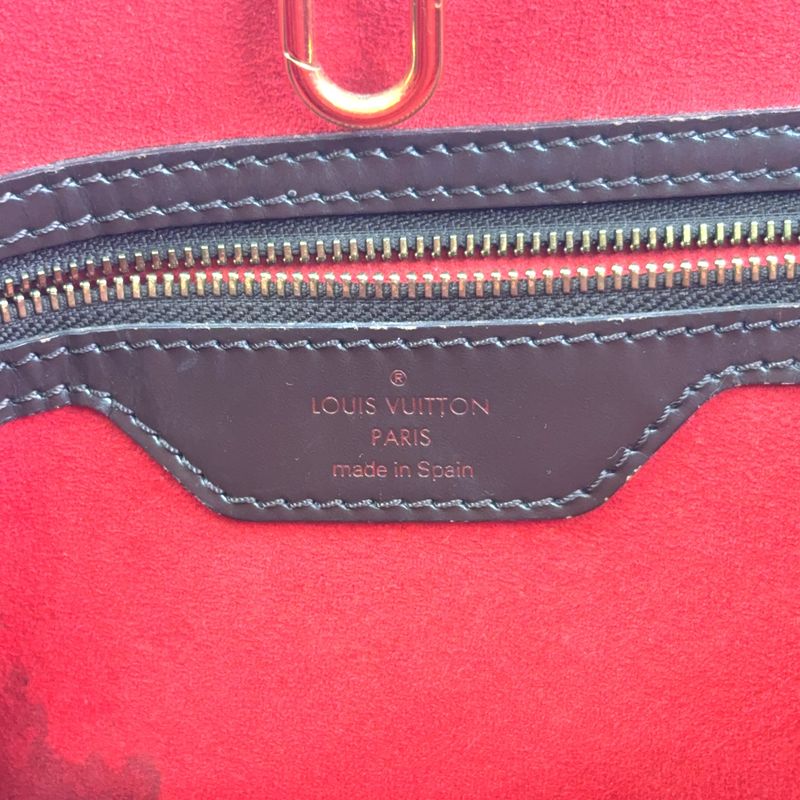 Louis Vuitton Hampstead MM Damier Ebene Damier Ebene Leather × PVC Brown Tote