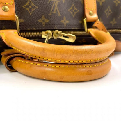 Louis Vuitton Keepall Bandoliere 50 Monogram Leather X PVC Brown Boston Bag