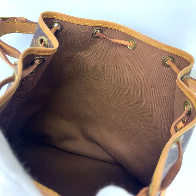 Louis Vuitton Noe Monogram Leather × PVC Brown Shoulder Bag Gold M42224
