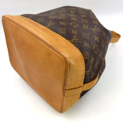 Louis Vuitton Noe Monogram Leather × PVC Brown Shoulder Bag Gold M42224