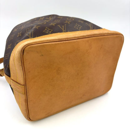 Louis Vuitton Noe Monogram Leather × PVC Brown Shoulder Bag Gold M42224