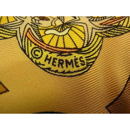 Hermes Scarf Carre 90 Multicolor 100% Silk Women's LE ROY Soleil Sun King