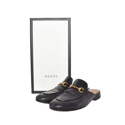 Gucci Princetown Horsebit Mule Loafers 36 Black 423513 AA