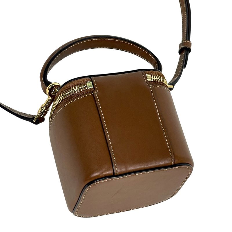 Celine Mini Vanity Case Cuir Triomphe 2WAY Shoulder Bag Double Zipper Handbag