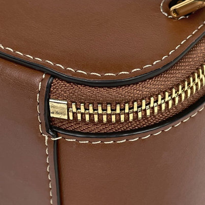 Celine Mini Vanity Case Cuir Triomphe 2WAY Shoulder Bag Double Zipper Handbag