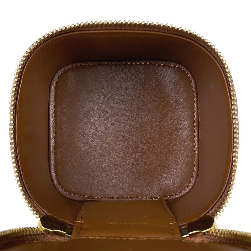 Celine Mini Vanity Case Cuir Triomphe 2WAY Shoulder Bag Double Zipper Handbag