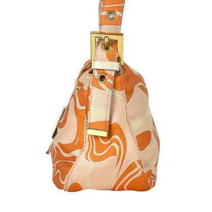Fendi Zucca Logo Shoulder Bag Handbag One Shoulder Bag Fabric Orange 26725