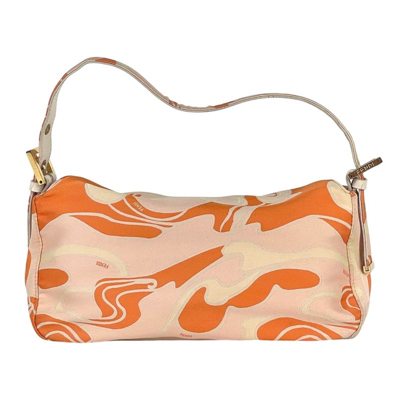 Fendi Zucca Logo Shoulder Bag Handbag One Shoulder Bag Fabric Orange 26725