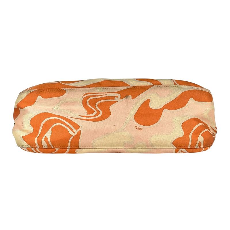 Fendi Zucca Logo Shoulder Bag Handbag One Shoulder Bag Fabric Orange 26725